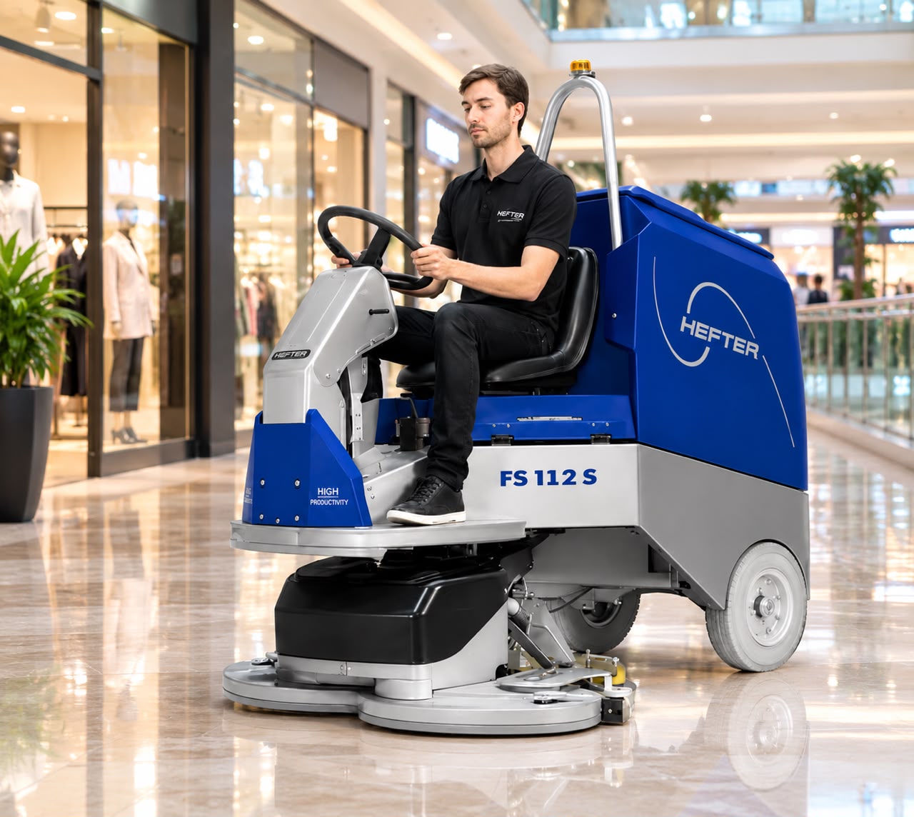 Vermop/Hefter scrubber drier available for rental