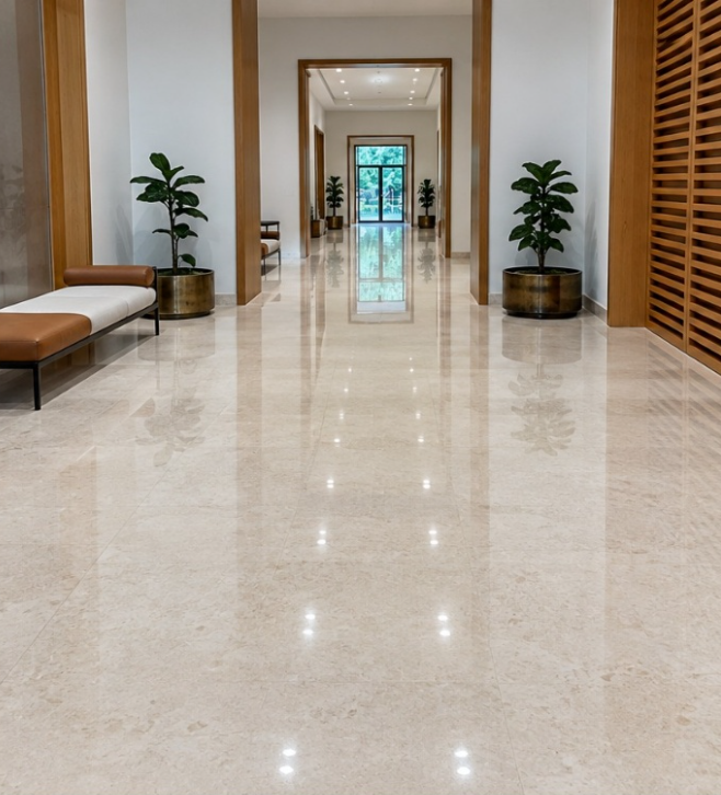 Before - Luxury Villa Floor Polishing