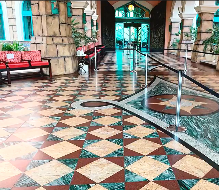 Before - Hotel Lobby Granite Restoration